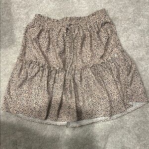 Polka Dot Skirt in Black and Tan